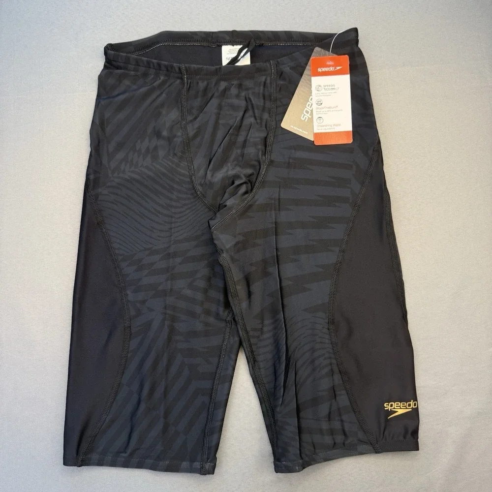 Speedo Black Deep Storm - Anthracite Pro LT Jammer Shorts Mens‎ Size 32 NEW!